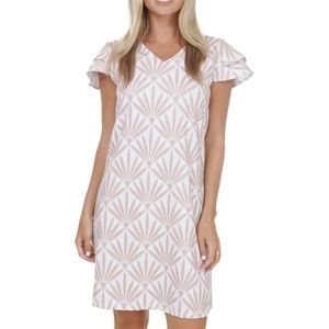 NWT Chelsea Gunn V-Neck Ruffle Shift Dress